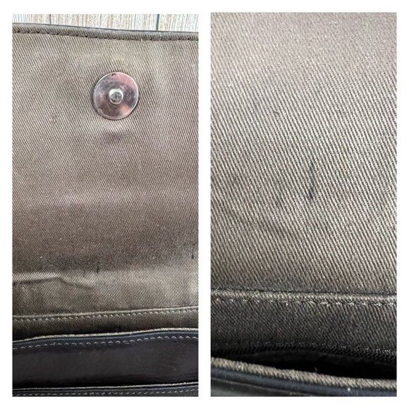 Vintage Fossil Leather Handbag Crossbody Shoulder Purse Brown Small Minimalist - Picture 8 of 10